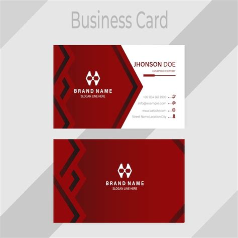 Premium Vector Modern Business Card Design Template