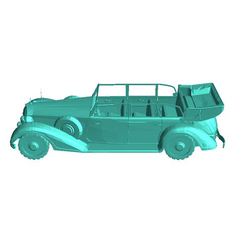 Mercedes Benz W31 German Off Road Vehicle 14 Miniatures 3D Models