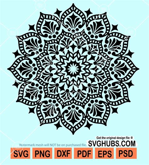 Mandala Lotus Svg Lotus Flower Svg Celestial Lotus Svg Boho Lotus Flower Svg Lotus Zentangle Svg