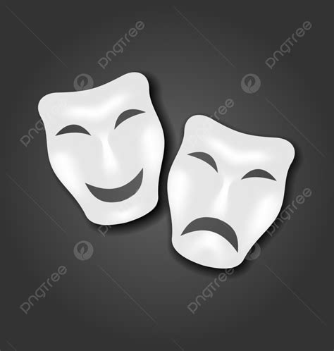 Comedy Tragedy Mask Vector Png Images Illustration Comedy And Tragedy