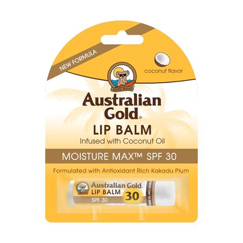 Spf 30 Lip Balm Stick Infused With Coconut Oil Australian Gold Uk