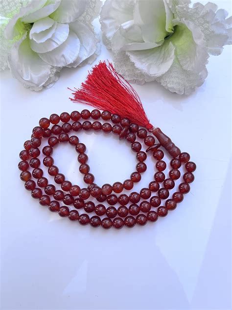 Carnelian Agate Tasbeeh Muslim Tasbih Favor Aqeeq Prayer Beads