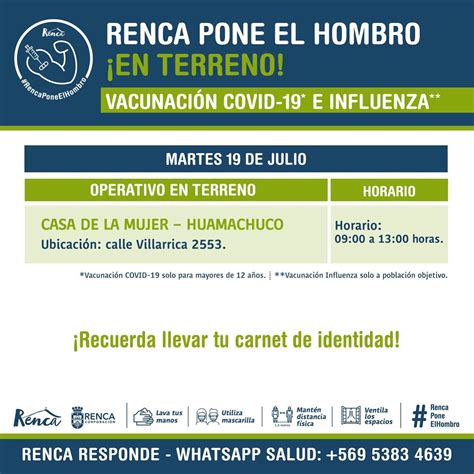 Municipalidad Renca On Twitter Hoy Martes 19 De Julio Los Operativos