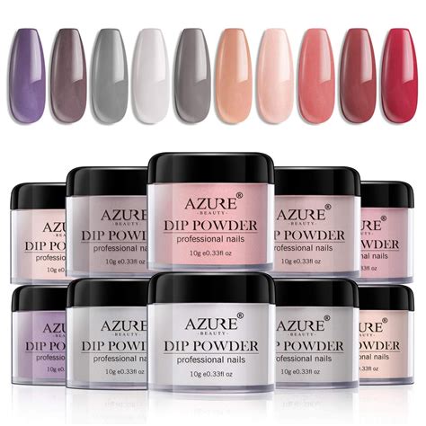 Dip Powder Nails Colour Set By Azure Beauty Best At Home Dip Powder