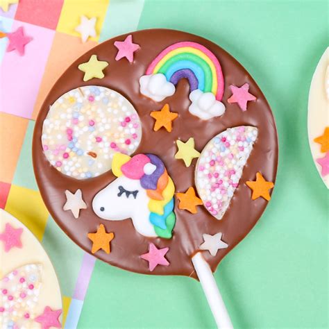 Chocolate Unicorn Lollipops Great For Parties Etsy