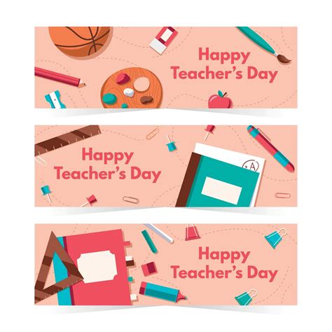 Teachers Day Banners 2206792 Vector Art At Vecteezy