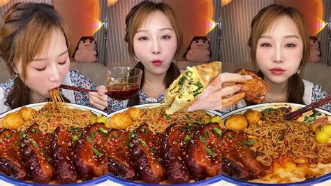 Asmr Mukbang 비빔국수김치 먹방 불닭볶음면 먹방 중국당면과집밥 먹방 마라탕 먹방 맛있는 중국음식 먹방 리얼사운드 튀긴