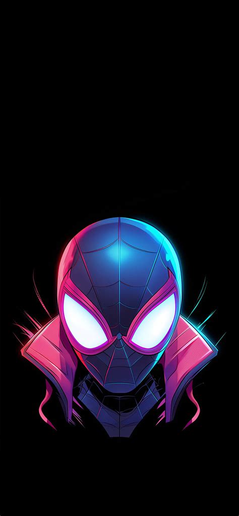 🕷️ Aesthetic Miles Morales Head Wallpaper Black Wallpaper