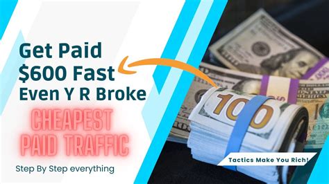 GET PAID 600 Fast If You Are Broke Promote CPA Offers CPA Marketing