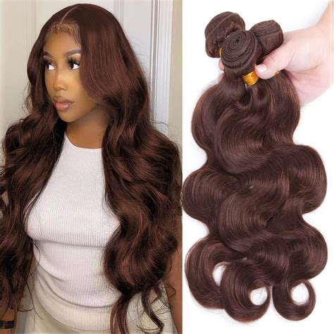 Amazon Dark Brown Body Wave Bundles Color 4 Human Hair Bundles