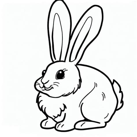 Printable Very Cute Rabbit Coloring Page Free Download And Print For You