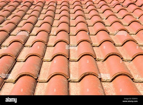 Terracotta Roof Tiles On The Roof Of A Building Stock Photo 72218926