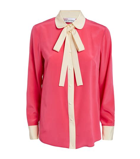 Red Valentino Silk Bow Detail Blouse Harrods Us