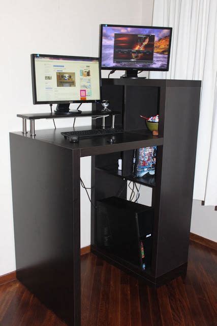 Expedit Workstation To Small Form Standing Desk Desks For Small Spaces Ikea Desk Ikea