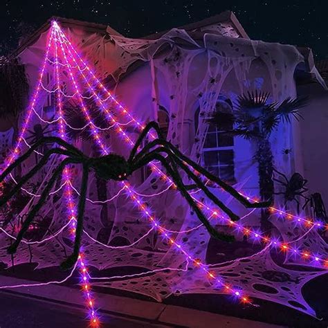 Kenburg 23ft Giant Spider Web Halloween Decorations Outdoor