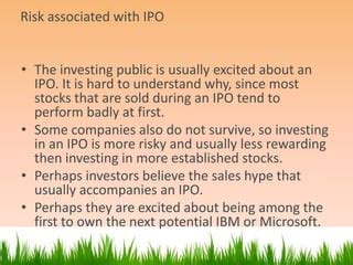 Process Of Floating Of Ipo And Role Of Merchant Banker PPT