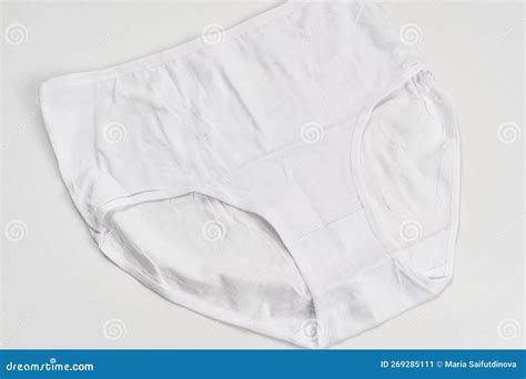 A White Cotton Panties On A White Background Stock Image Image Of