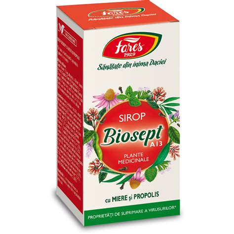 Biosept Sirop Miere Si Propolis A13 100 Ml Fares Farmacia Tei Online