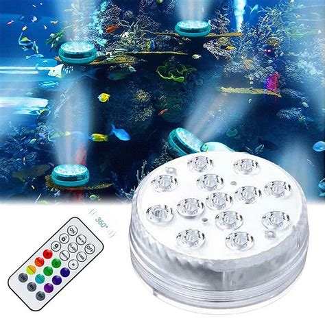 Lumin Ria Piscina Led Aqu Rio Pilha Rgb Colorida Subaqu Tica Controle