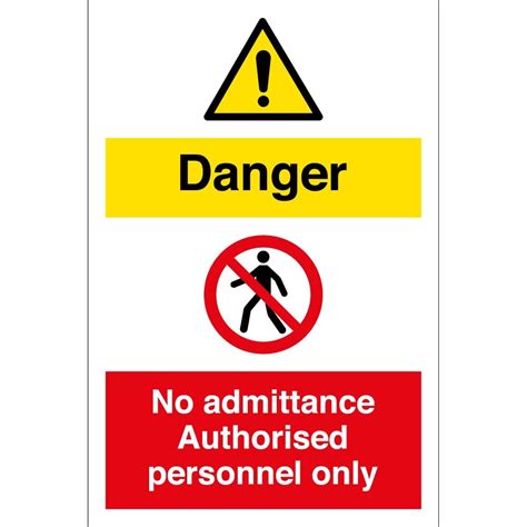 Danger No Admittance Authorised Personnel Only Signs From Key Signs Uk