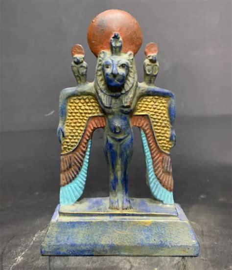 ANCIENT EGYPTIAN ANTIQUES Winged Sekhmet Statue Goddess Of War