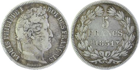 5 Francs 1831 H Louis Philippe I TB Parlons Monnaies