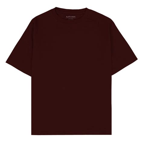 Maroon Plain Oversized T Shirt Slate Hash