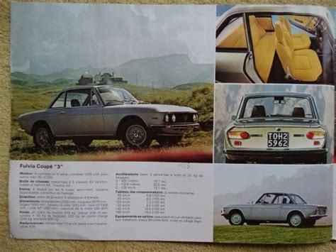 Brochure LANCIA Fulvia Coupé Beta Coupé HPE Montecarlo etc Catawiki