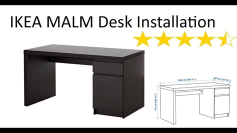 Ikea Malm Desk Installation Youtube