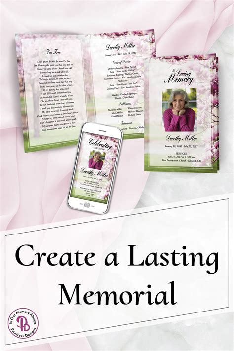 Delicate Pink Rose Funeral Program Template Printable Order Of Service Celebration Of Life