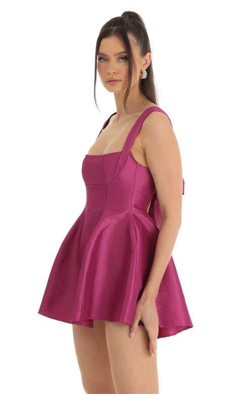 Foxie Fit And Flare Dress In Pink LUCY IN THE SKY