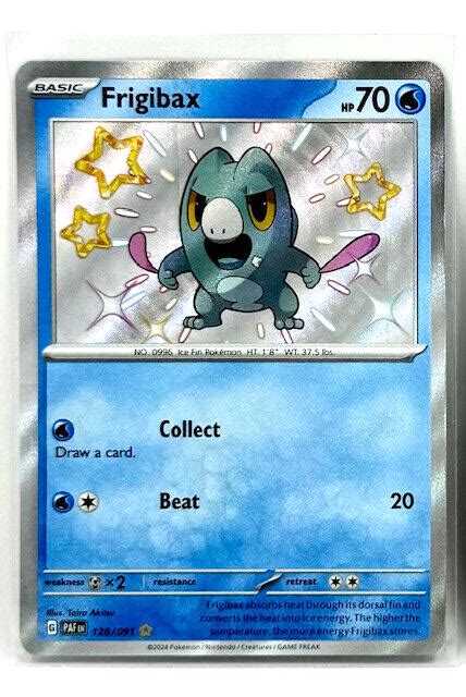 Pokémon TCG Frigibax Scarlet Violet Paldean Fates 128 091 Holo Shiny