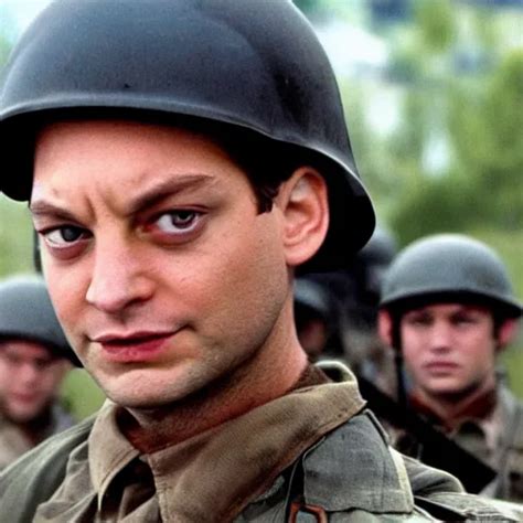 Tobey Maguire Starring In Saving Private Ryan Stable Diffusion