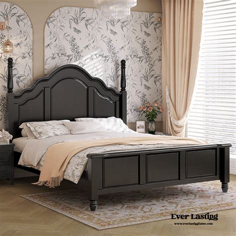 French Solid Wood Brown Bed Frame | Best Stylish Bedding | Ever Lasting