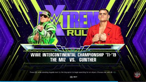 Extreme Rules The Miz Vs Gunther Ic Match Youtube