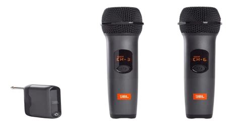 Kit Microfones Sem Fio Jbl Wireless Microphone Preto Games