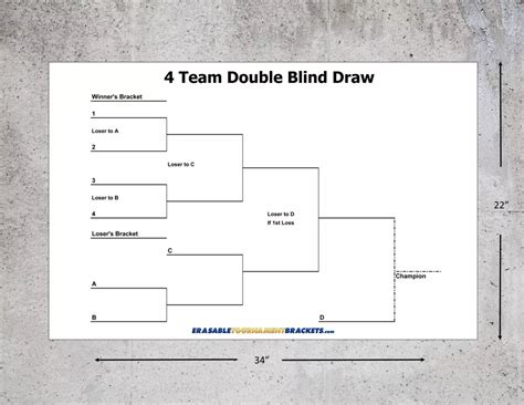 Team Double Elimination Bracket Free Printable Paper 47 OFF