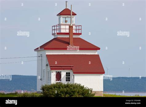 Gilbert Cove Lighthouse Bay Of Fundy Nova Scotia Canada Stock Photo