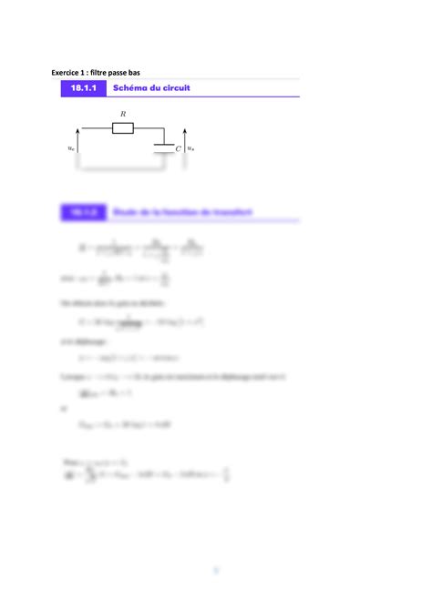 SOLUTION Exercices Corrig S Diagramme Bode Studypool