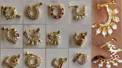 Latest Gold Nose Pins Design Collection With Weight Nose Rings