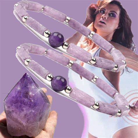 Pcs Amethyst Body Purify Slimming Bracelet For Women Natural Crystal