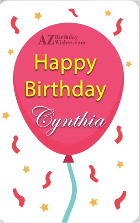 Happy Birthday Cynthia - AZBirthdayWishes.com