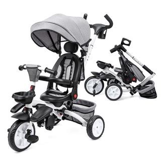 Baby Tricycle Stroller 7 in 1 Folding Toddler Bike - On Sale - Bed Bath & Beyond - 38915955