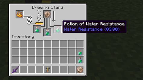 Water Resistance Potion Minecraft Mod