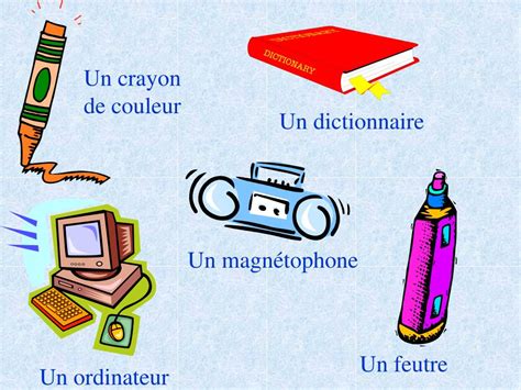 PPT Le matériel scolaire PowerPoint Presentation free download ID