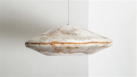 Myceen Creates Pendant Lampshades Made From Mushroom Mycelium