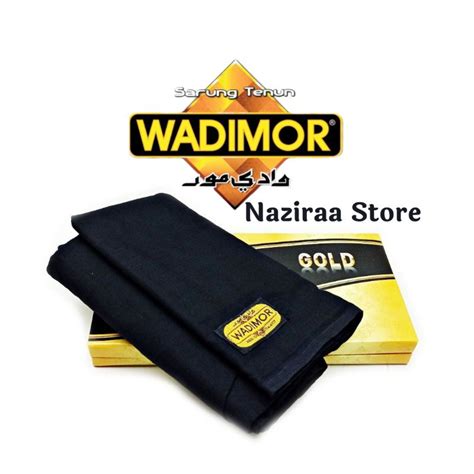 Jual Sarung Tenun WADIMOR Hitam Polos Sarung Dewasa Original WADIMOR