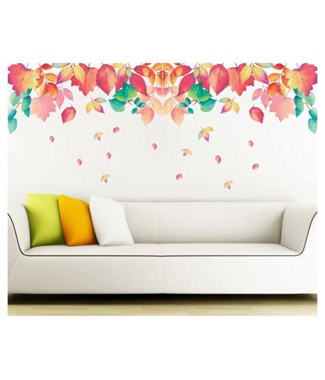 Vcreate Decor Colorful Leafs Sticker X Cms Buy Vcreate