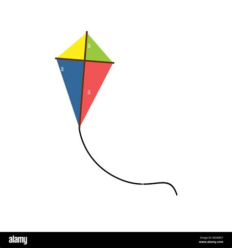 Flying Colorful Kite Vector Illustration Graphic Design Stock Vector