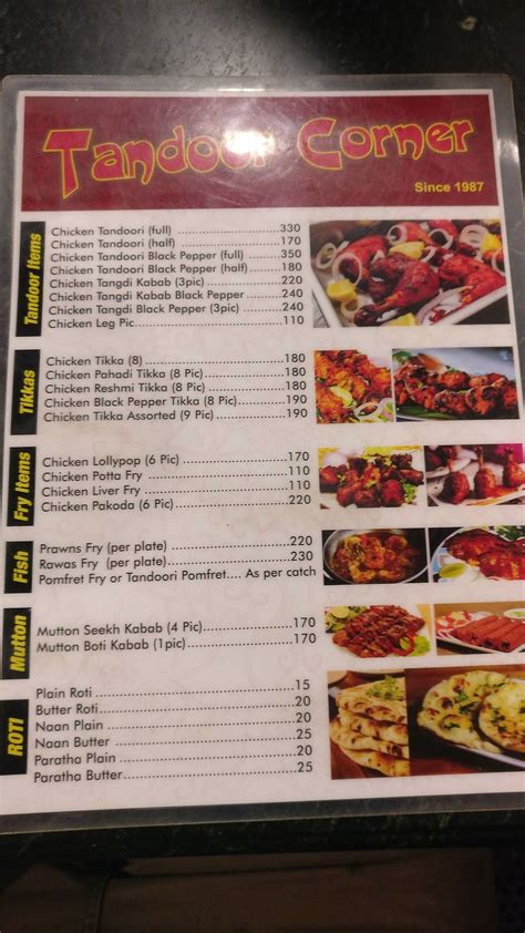 Menu At Papajis Tandoor Corner Thane